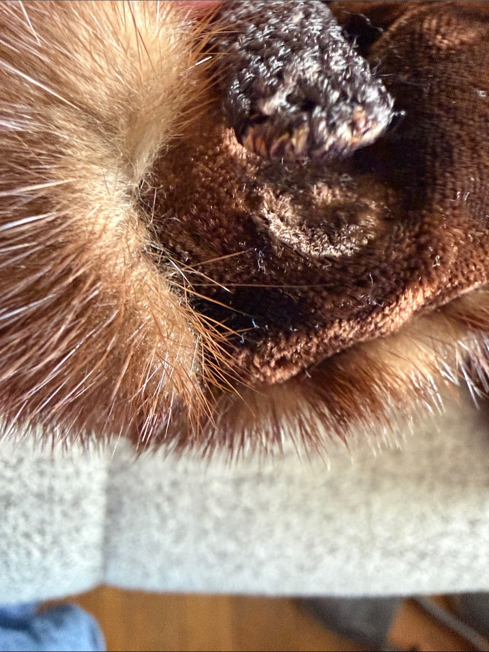 Vintage Mink Fur Scarf Brown Genuine Fur 35” Clip Closure - Picture 5 of 8